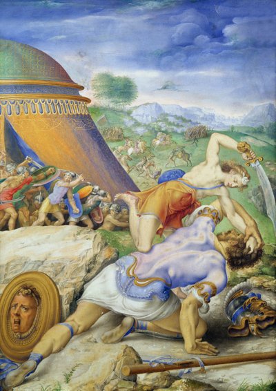 Davide e Golia, c.1557-61 da Giorgio Giulio Clovio